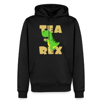 Tee Dino - Männer Premium Bio Hoodie - Schwarz - Vorne - Nico (187cm)