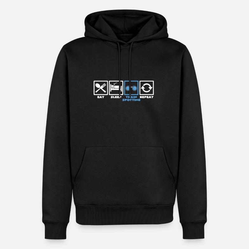 Compagnons de chemin de fer Amis du chemin de fer Constructeur de voie ferrée Trainspotter - Sweat à capuche Premium bio Homme - noir