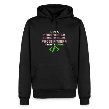 Programmierer - Männer Premium Bio Hoodie - Schwarz - Vorne - Nico (187cm)