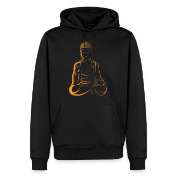 Protection de bouddha protection de bouddha - Sweat à capuche Premium bio Homme - noir - Devant - Nico (187cm)