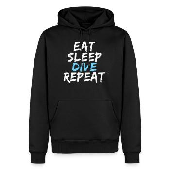 Tauchen Taucher Tauchen - Männer Premium Bio Hoodie - Schwarz - Vorne - Nico (187cm)