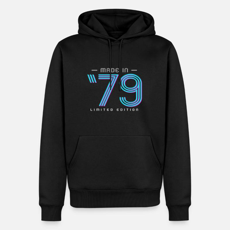 1979 - Männer Premium Bio Hoodie - Schwarz