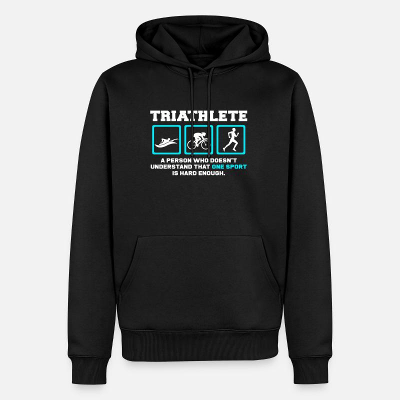 Triathlet - Männer Premium Bio Hoodie - Schwarz