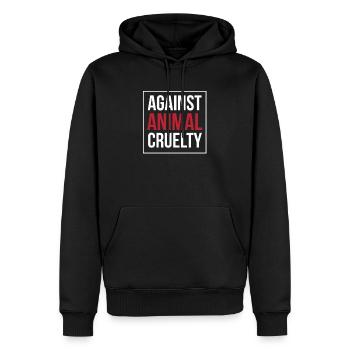 Contre la cruauté envers les animaux Bien-être animal Cadeau Amour des animaux - Sweat à capuche Premium bio Homme - noir - Devant - Nico (187cm)