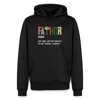 Fathor Daddy Meilleur Papa Papa Cadeau Fête Des Pères - Sweat à capuche Premium bio Homme - noir - Devant - Nico (187cm)