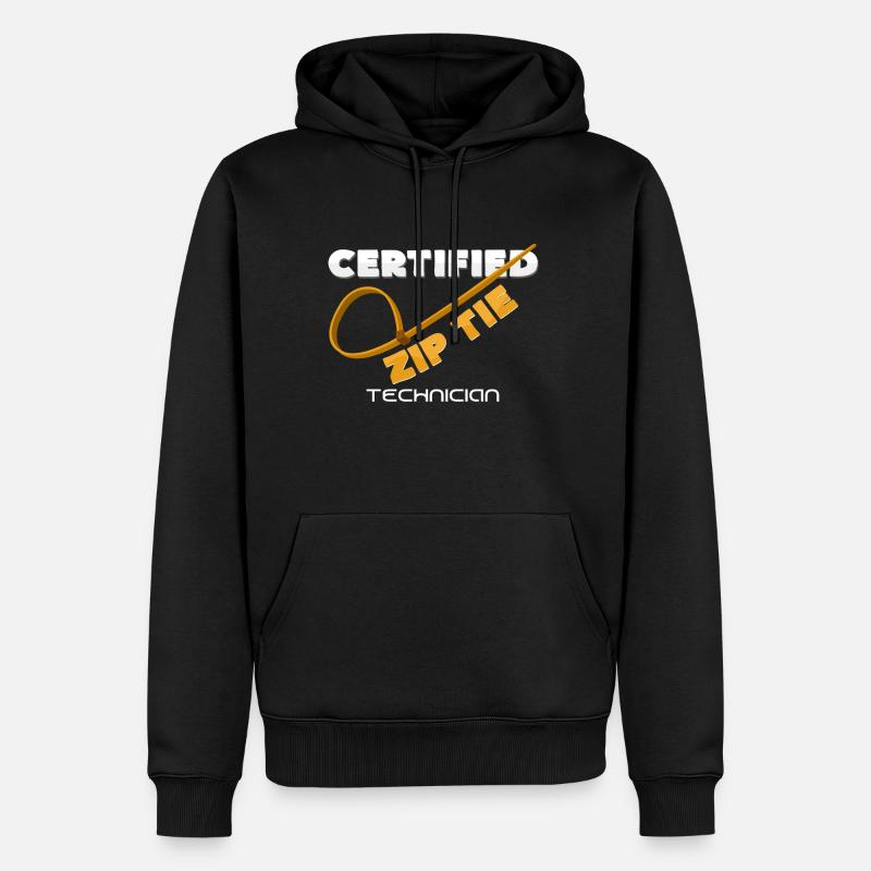 Kabelbinder - Männer Premium Bio Hoodie - Schwarz
