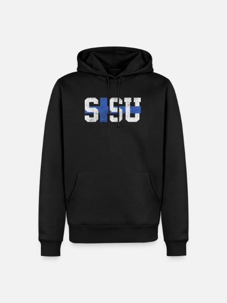 Sisu Finland Finsk Finsk - Herre Premium økologisk hoodie - sort