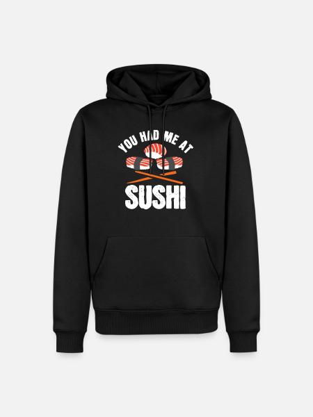 Sushi Sashimi Rollen - Männer Premium Bio Hoodie - Schwarz