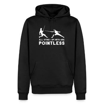 Escrime Escrime Futile Épée Épée Combat - Sweat à capuche Premium bio Homme - noir - Devant - Nico (187cm)