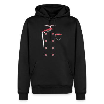 Chef Chef Chef Uniforme Cuisine Cadeau - Sweat à capuche Premium bio Homme - noir - Devant - Nico (187cm)