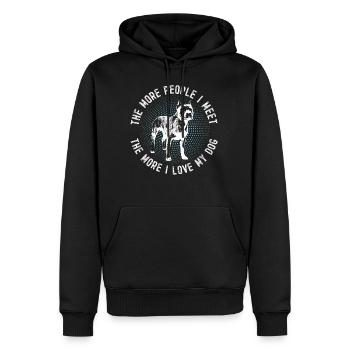 American Staffordshire Terrier retro Geschenk Shir - Männer Premium Bio Hoodie - Schwarz - Vorne - Nico (187cm)