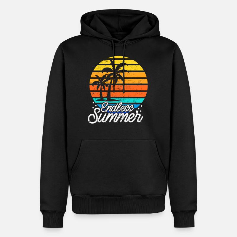 Plage tropicale Vacances d’été - Sweat à capuche Premium bio Homme - noir