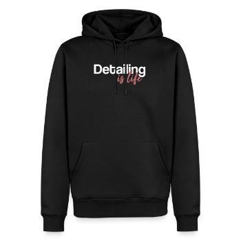 Le détail, c'est la vie | Detailing de voiture, Detailer de voiture - Sweat à capuche Premium bio Homme - noir - Devant - Nico (187cm)