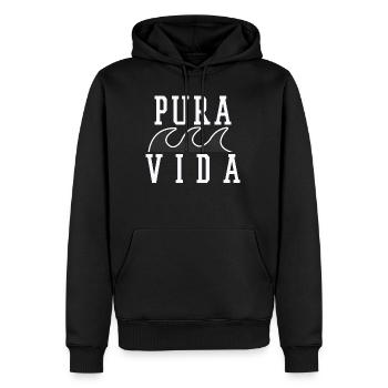 Costa Rica Tropischer Strand - Männer Premium Bio Hoodie - Schwarz - Vorne - Nico (187cm)