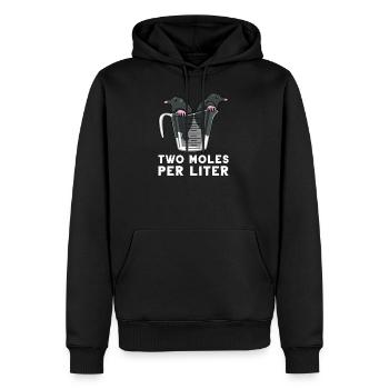 Mole Mole per Liter Chemistry Physics Gift - Men’s Premium Organic Hoodie - black - Front - Nico (187cm)