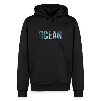 océan - Sweat à capuche Premium bio Homme - noir - Devant - Nico (187cm)