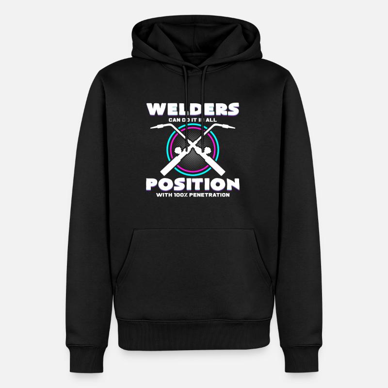 Schweißer - Männer Premium Bio Hoodie - Schwarz