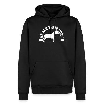 AM STAFF Staffordshire - Men’s Premium Organic Hoodie - black - Front - Nico (187cm)