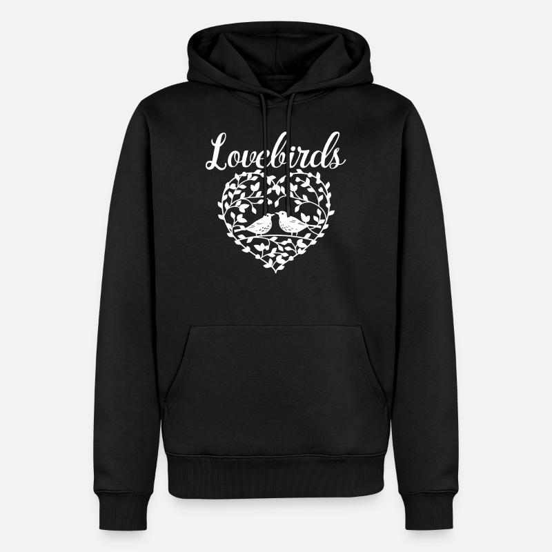inséparables - Sweat à capuche Premium bio Homme - noir