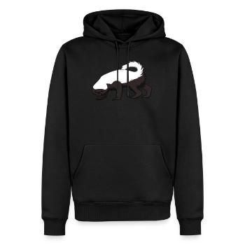 Honigdachs Honey Badger Marder Gefährlich Mutig - Männer Premium Bio Hoodie - Schwarz - Vorne - Nico (187cm)