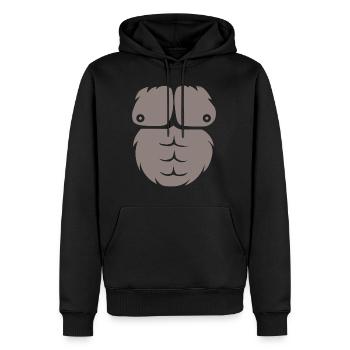 Gorilla Chest Costume Monkey Muscles Outfit Zoo - Men’s Premium Organic Hoodie - black - Front - Nico (187cm)