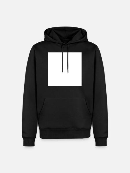 Square white - Men’s Premium Organic Hoodie - black