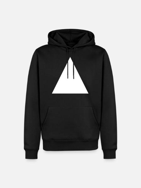 Triangle blanc - Sweat à capuche Premium bio Homme - noir