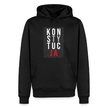 Konstytucja Verfassung | Polen, Polnisch, Polska - Männer Premium Bio Hoodie - Schwarz - Vorne - Nico (187cm)