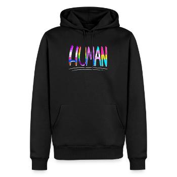 Cool LGBT Gay Pride Human - Sweat à capuche Premium bio Homme - noir - Devant - Nico (187cm)