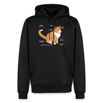 Katze Anatomie Kätzchen Kitten Katzenliebhaber - Männer Premium Bio Hoodie - Schwarz - Vorne - Nico (187cm)