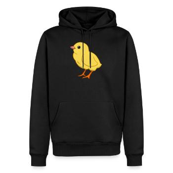 Poulet Poulet Poulets Bip Farm Farmer - Sweat à capuche Premium bio Homme - noir - Devant - Nico (187cm)