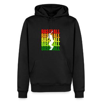 Club de loisirs de sports de baseball - Sweat à capuche Premium bio Homme - noir - Devant - Nico (187cm)