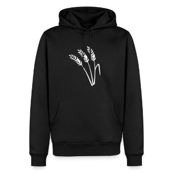 céréales - Sweat à capuche Premium bio Homme - noir - Devant - Nico (187cm)
