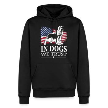 English Cocker Spaniel retro Geschenk Shirt - Männer Premium Bio Hoodie - Schwarz - Vorne - Nico (187cm)