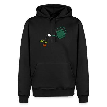 Jardin jardinage arrosage des plantes - Sweat à capuche Premium bio Homme - noir - Devant - Nico (187cm)