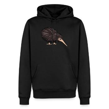 Kiwi Vogel Neuseeland Tier Liebhaber Geschenk - Männer Premium Bio Hoodie - Schwarz - Vorne - Nico (187cm)