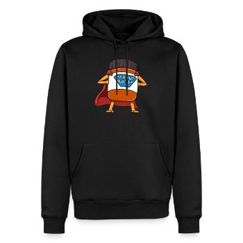 Erdnussbutter Erdnuss Butter Essen Gelee Sandwich - Männer Premium Bio Hoodie - Schwarz - Vorne - Nico (187cm)