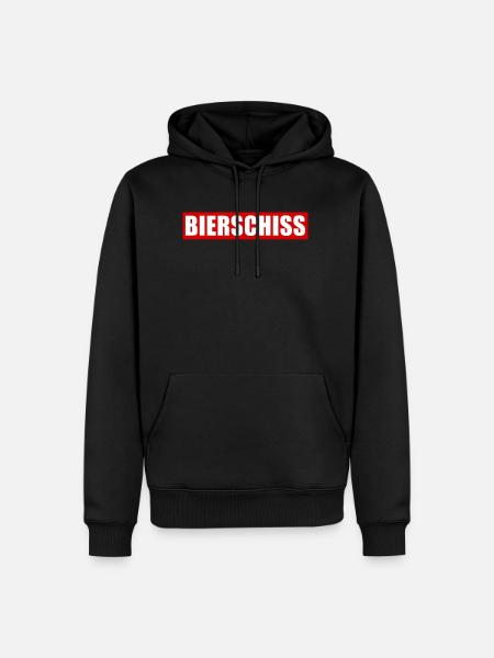 BIERSCHISS - Männer Premium Bio Hoodie - Schwarz