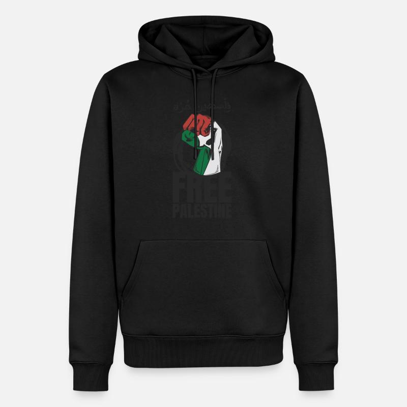 Mouvement de la Palestine libre - Sweat à capuche Premium bio Homme - noir