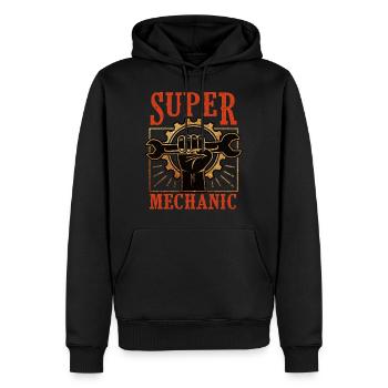 Mechaniker KFZ-Mechaniker Schrauber Automechaniker - Männer Premium Bio Hoodie - Schwarz - Vorne - Nico (187cm)