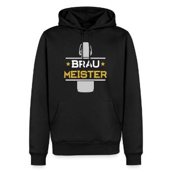 Braumeister Bier Brauerei Geschenk - Männer Premium Bio Hoodie - Schwarz - Vorne - Nico (187cm)