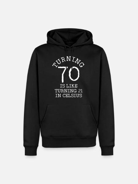 70 years old birthday - Men’s Premium Organic Hoodie - black