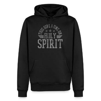 Christliche Konfirmation Heiliger Geist - Männer Premium Bio Hoodie - Schwarz - Vorne - Nico (187cm)
