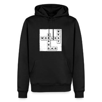 grand-père - Sweat à capuche Premium bio Homme - noir - Devant - Nico (187cm)