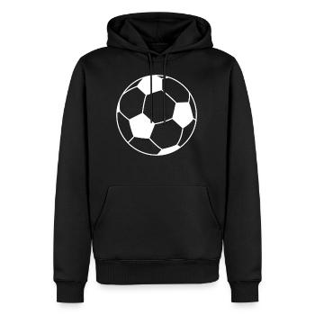 Fussball Weiss Fußball Ball Fußballer - Männer Premium Bio Hoodie - Schwarz - Vorne - Nico (187cm)