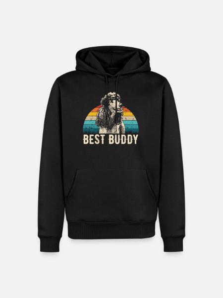 Pudel retro Geschenk Shirt - Männer Premium Bio Hoodie - Schwarz