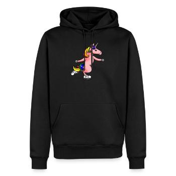 Einhorn Inliner Inline Fahren Skating Einhorn - Männer Premium Bio Hoodie - Schwarz - Vorne - Nico (187cm)