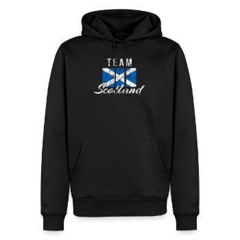 Team Schottland - Männer Premium Bio Hoodie - Schwarz - Vorne - Nico (187cm)