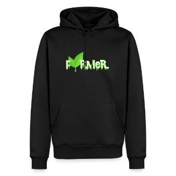 Bauer - Männer Premium Bio Hoodie - Schwarz - Vorne - Nico (187cm)