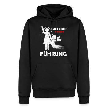 Bald unter neuer Führung, JGA Bräutigam, Heirat - Männer Premium Bio Hoodie - Schwarz - Vorne - Nico (187cm)